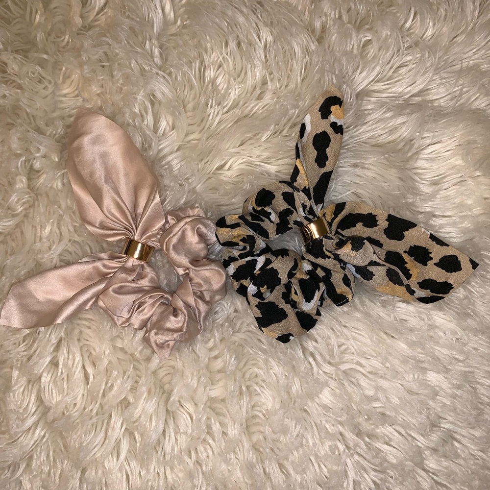 2 piece bow tie scrunchies